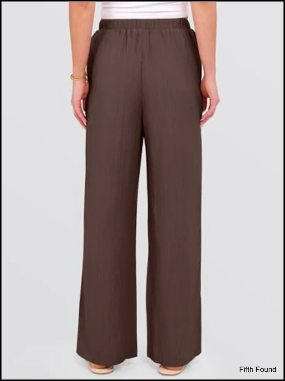 Wide Leg Beach Pants Elastic Waist Lightweight Flowy Palazzo Lounge Trousers